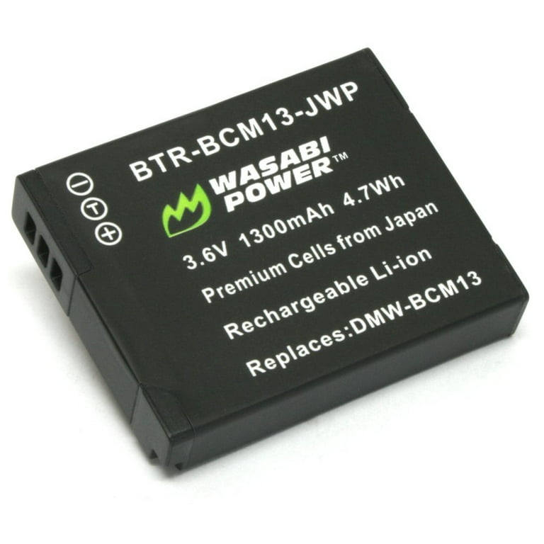 Replacement Battery for Panasonic DMW-BCM13E Digital Camera 1300mAh, 3.7V, Li-Ion 